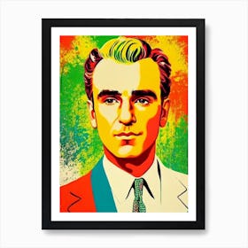 Daniel Day Lewis Colourful Pop Movies Art Movies Art Print