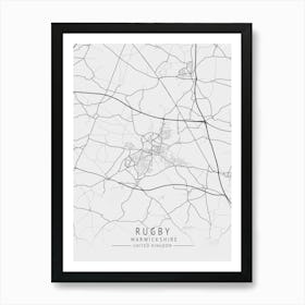 Rugby Map Of London Poster