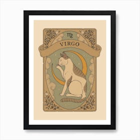 Cats Astrology Virgo Art Print