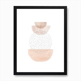 Balancing watercolor shapes Art Print