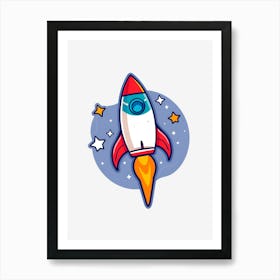 Rocket Ship Art Print