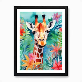 Giraffe In The Jungle Art Print