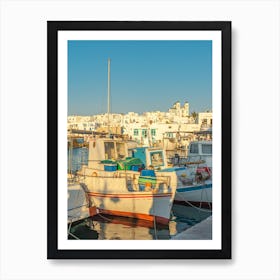 Greek Fishing Boats Art Print