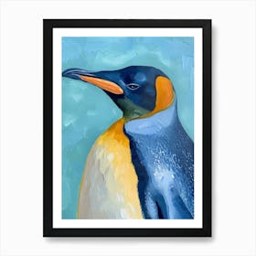 King Penguin Oamaru Blue Penguin Colony Colour Block Painting 7 Art Print