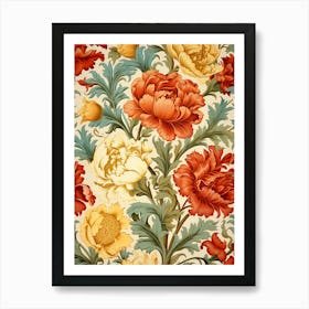 Wallpaper Floral Pattern 6 Art Print