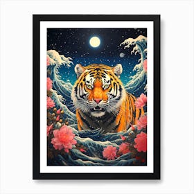 Tiger In The Sea 1 Art Print