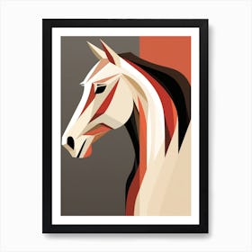 Horse Minimalist Abstract 3 Art Print