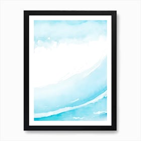 Blue Ocean Wave Watercolor Vertical Composition 57 Art Print