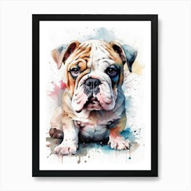 Bulldog Painting Art Print