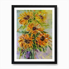 Bouquet of sunflowers Art Print