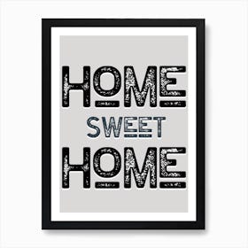 Home Sweet Home Vintage Typography Art Print