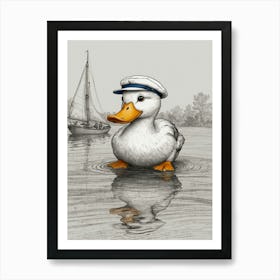 Duck In A Hat 4 Poster