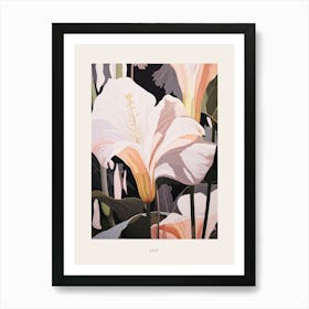 Flower Illustration Lily 1 Poster Art Print