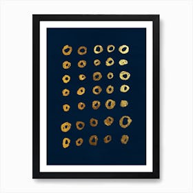 Golden Circles Art Print