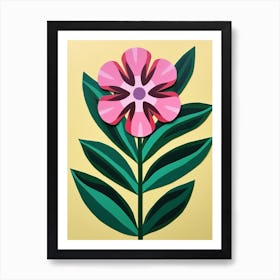 Cut Out Style Flower Art Flax Flower 1 Art Print