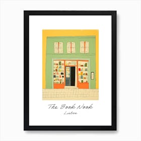 Lisbon The Book Nook Pastel Colours 2 Poster Poster