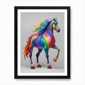 Rainbow Horse 28 Art Print