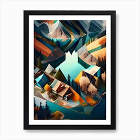 Aerialmountainview 1 Art Print