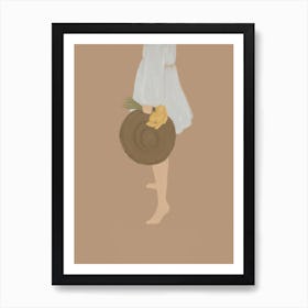 Girl In White Dress  Art Print