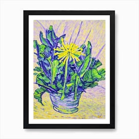 Dandelion Greens Fauvist vegetable Art Print