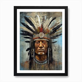 Cultural Odyssey: Embracing Sacred Symbols of Native American Tribes Art Print