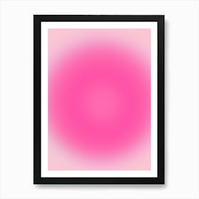 Pink Gradient Aura Art Print