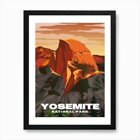 Yosemite National Park Vintage Travel Poster Art Print