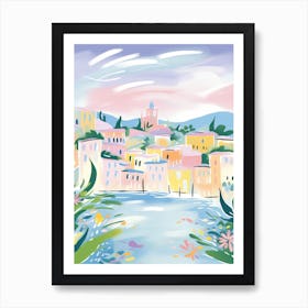 Lerici, Italy Colourful View Art Print