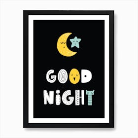 Scandinavian Good Night Art Print