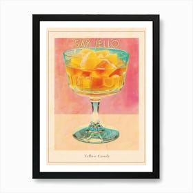 Yellow Jellied Candy Sweets Retro Collage 2 Poster Art Print