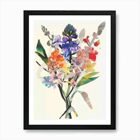 Hyacinth 2 Collage Flower Bouquet Art Print