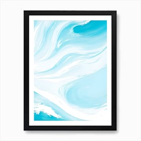 Blue Ocean Wave Watercolor Vertical Composition 144 Art Print