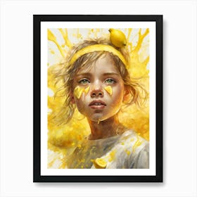 Lemon Splash Girl Art Print
