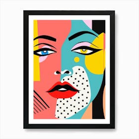 Geometric Digital Line Illustration 3 Art Print