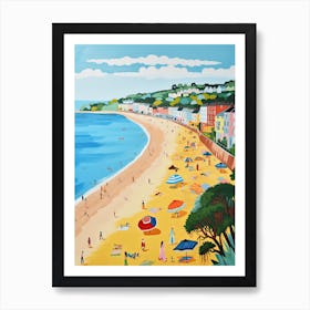 Filey Beach, North Yorkshire, Matisse And Rousseau Style 1 Art Print