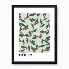 Holly December Birth Flower Art Print