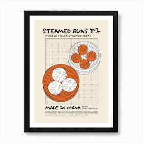 Steamed Buns Art Print