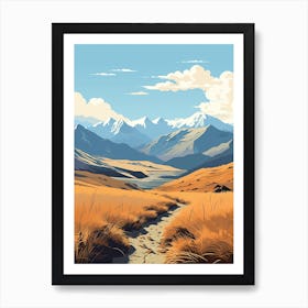 Kepler Track New Zealand 2 Hiking Trail Landscape Art Print