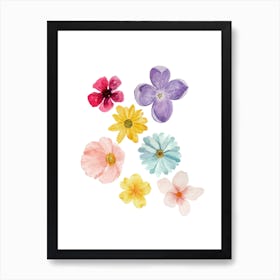 Watercolor Flowers 1 Art Print