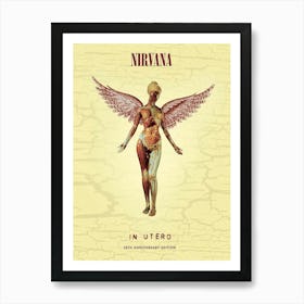 Nirvana In Utero Album Artwork Band Music Home Wall Art Print Premium Poster Art Print