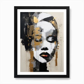 Gold And Black 1 Art Print