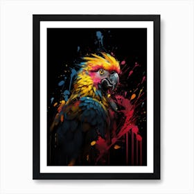 Parrot colorful art painting Art Print
