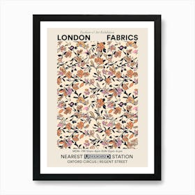Poster Radiant Petals London Fabrics Floral Pattern 4 Art Print