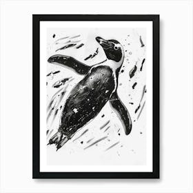 Emperor Penguin Swimming 2 Art Print