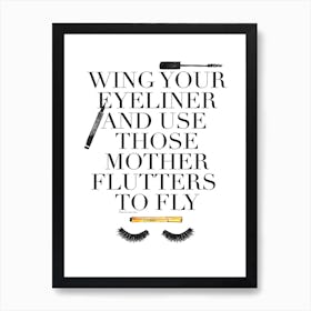 Mother Flutters Art Print