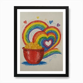 Rainbow Bowl Art Print