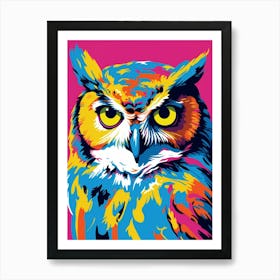 Andy Warhol Style Bird Owl Art Print