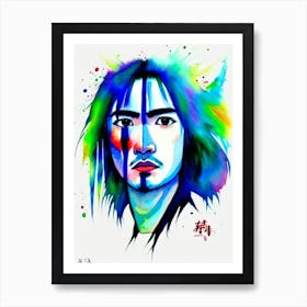 Yôji Matsuda In Princess Mononoke Watercolor Art Print