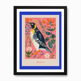 Spring Birds Poster Penguin 2 Art Print