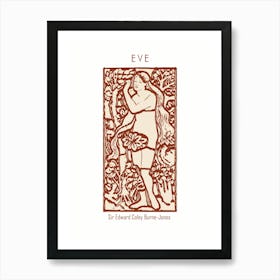 Line Art Minimalist – Eve – Sir Edward Burne–Jones – Classic Painting 1 Art Print